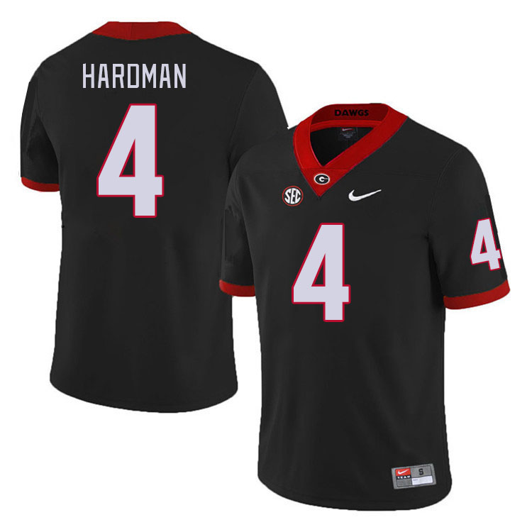 #4 Mecole Hardman Georgia Bulldogs Jerseys Football Stitched-Retro Black